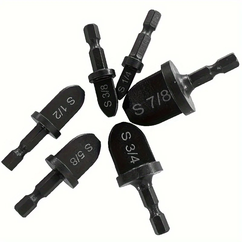 6Pcs HVAC Copper Pipe Swaging Tool Set, 1/4"-7/8" Tube Expander Drill Bits for Air Conditioner Repair and Maintenance
6Pcs HVAC Copper Pipe Swaging Tool Set, 1/4"-7/8" Tube Expander Drill Bits for Air Conditioner Repair and Maintenance
