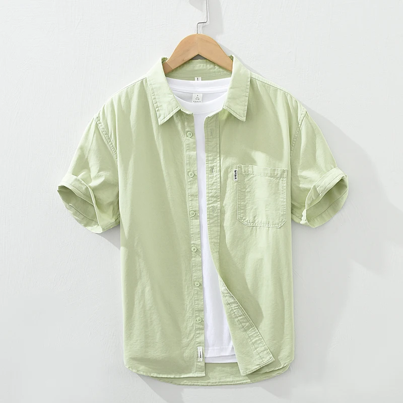 New Designer Short-sleeved Solid Casual Brand Shirts For Men Cotton Fashion Comfortable Tops Clothing Camisa Masculina Chemise
New Designer Short-sleeved Solid Casual Brand Shirts For Men Cotton Fashion Comfortable Tops Clothing Camisa Masculina Chemise