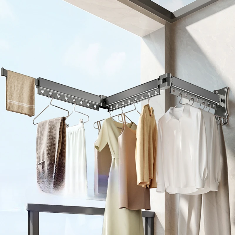 Household Durable Folding Drying Rack Bathroom Balcony Sun Quilt Aluminum Alloy Telescopic Drying Rack Wall-mounted
Household Durable Folding Drying Rack Bathroom Balcony Sun Quilt Aluminum Alloy Telescopic Drying Rack Wall-mounted