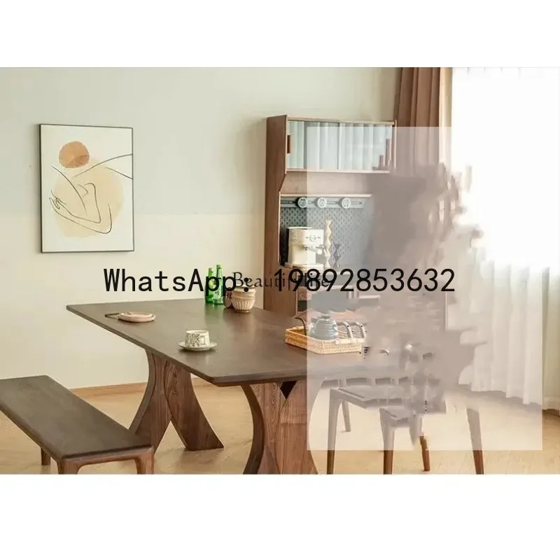black walnut dining table log eating table household dining table rectangle
black walnut dining table log eating table household dining table rectangle
