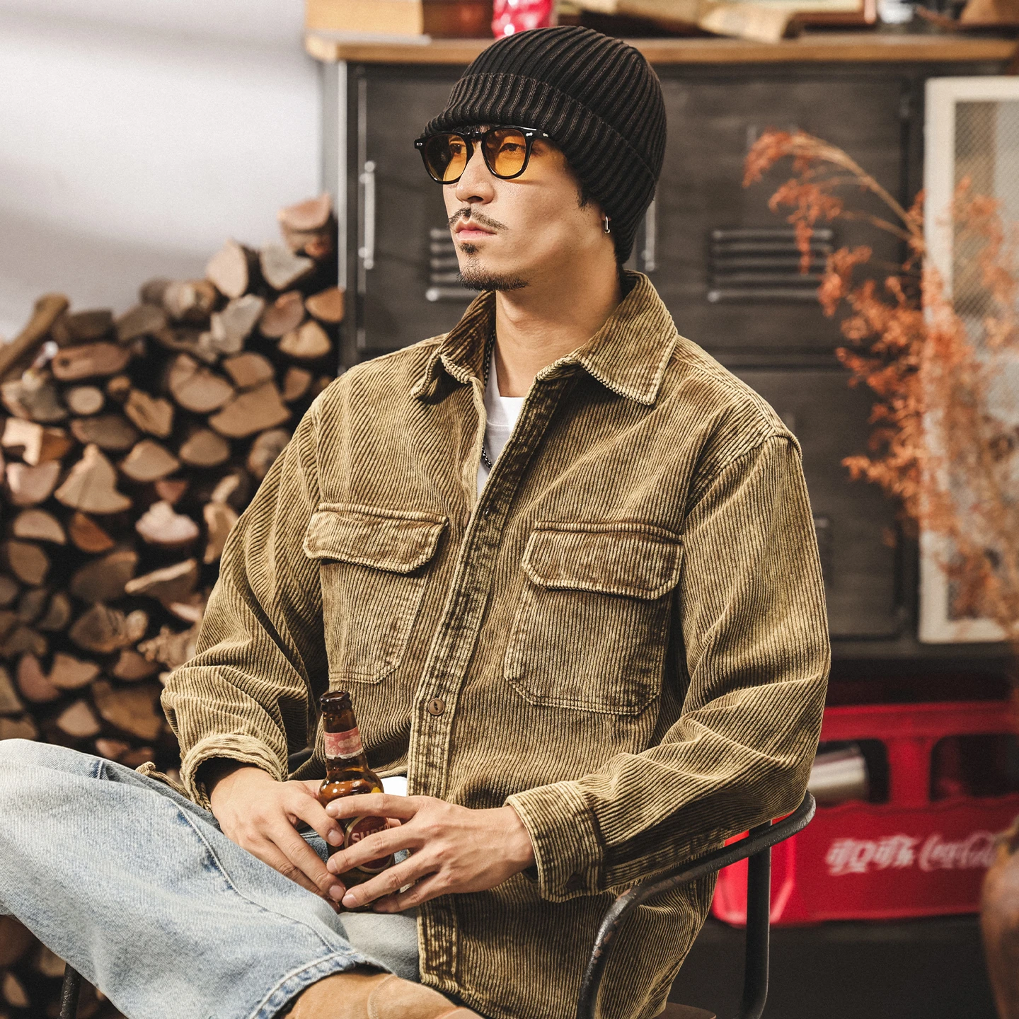 Весенне-осенняя модная брендовая рубашка в стиле ретро спецодежды, мужская рубашка с длинными рукавами, свободная вельветовая куртка
Весенне-осенняя модная брендовая рубашка в стиле ретро спецодежды, мужская рубашка с длинными рукавами, свободная вельветовая куртка