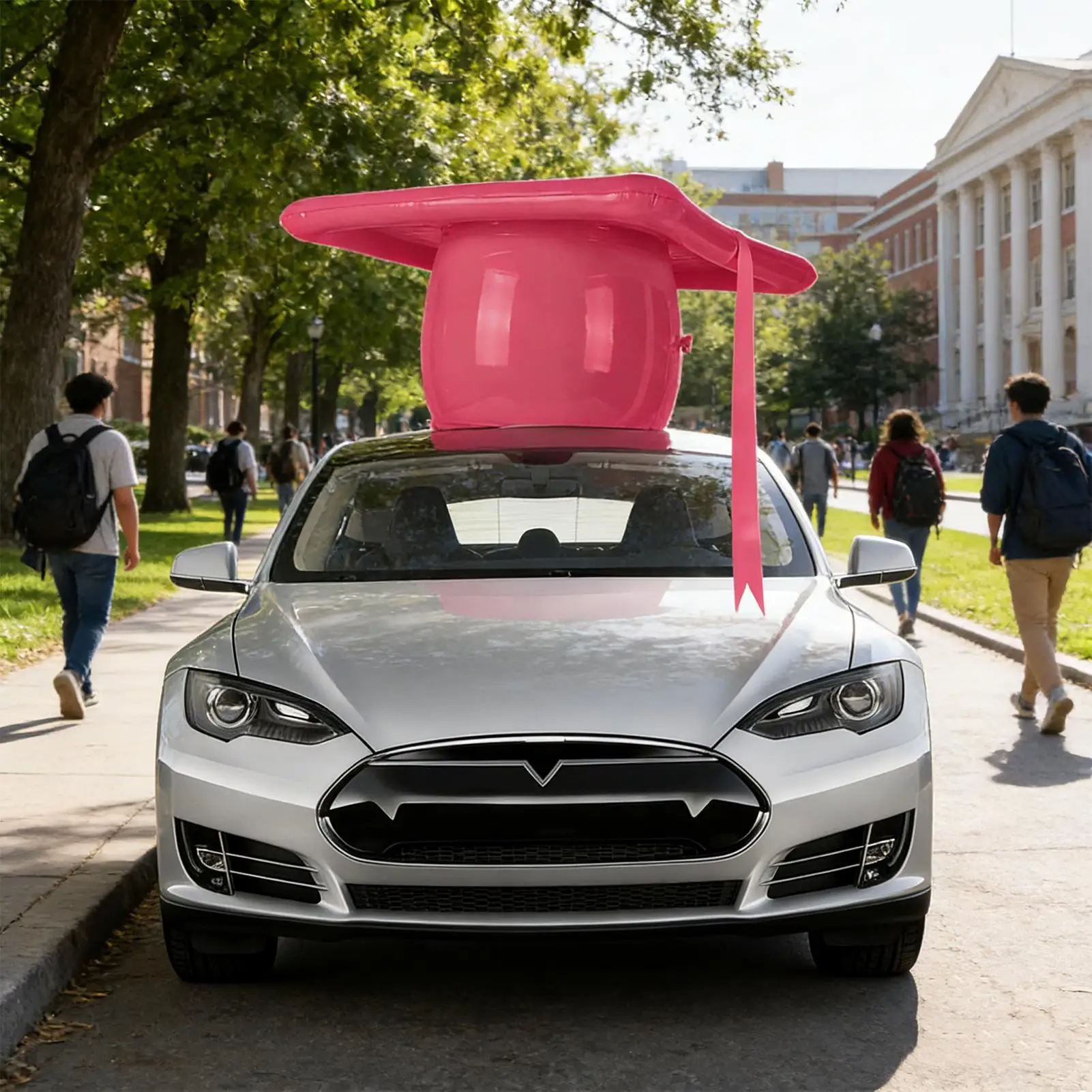 Inflatable Graduation Hat Car Roof Decoration With Long Ribbons PVC Automotive Exterior Accessories For Car Roof
Inflatable Graduation Hat Car Roof Decoration With Long Ribbons PVC Automotive Exterior Accessories For Car Roof