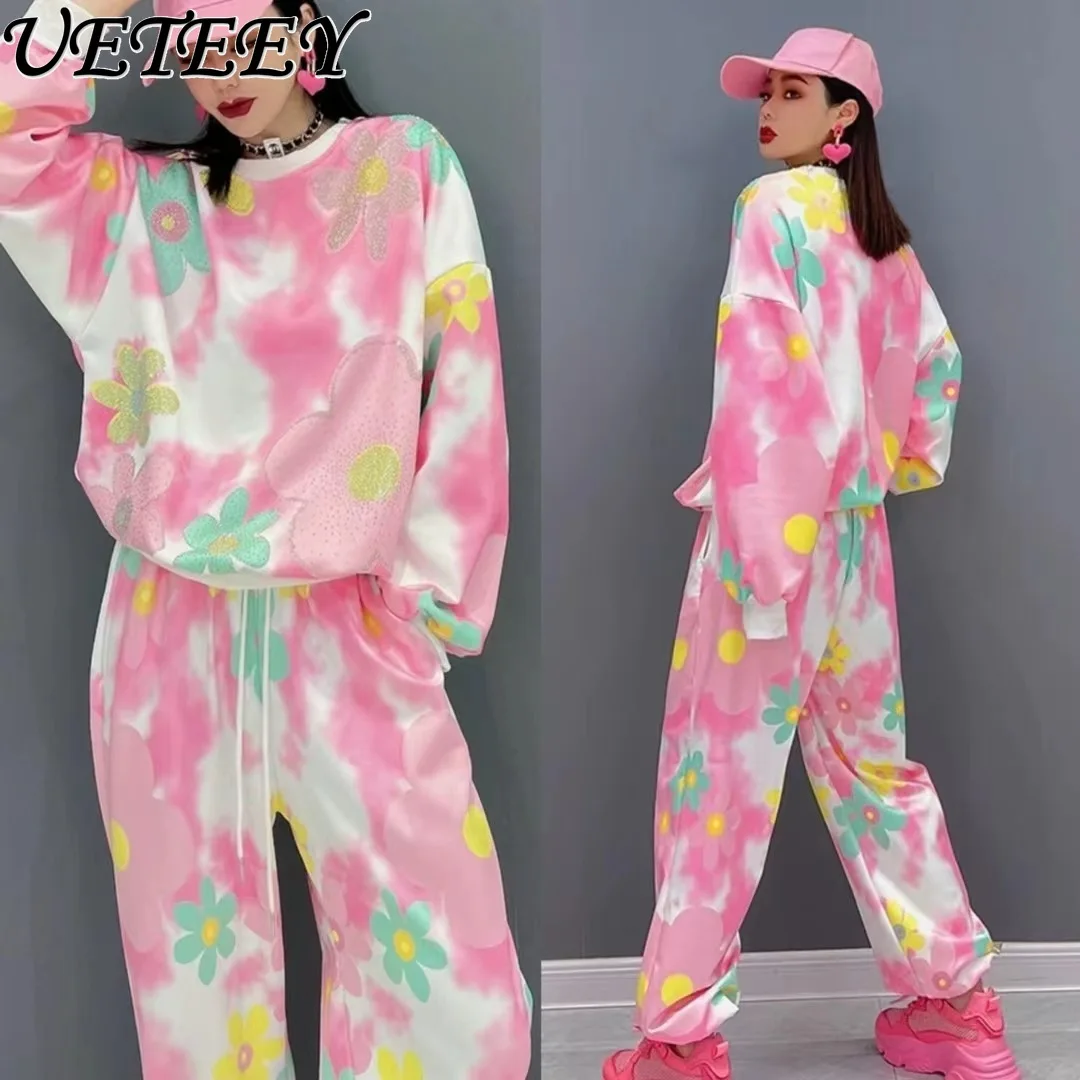 Spring Autumn New Casual Sports Suit Women's Sweatshirt Crew Neck Long Sleeve Printed Pullover and Trousers College Style Set
Spring Autumn New Casual Sports Suit Women's Sweatshirt Crew Neck Long Sleeve Printed Pullover and Trousers College Style Set
