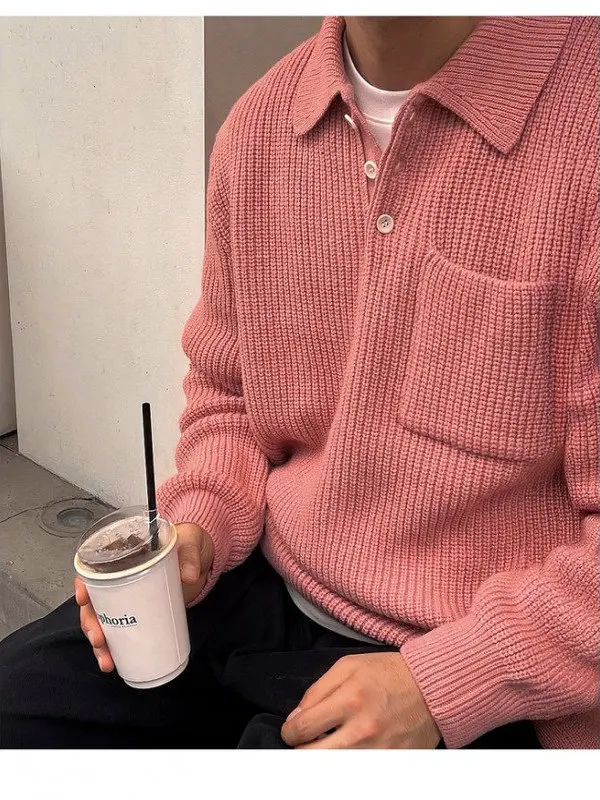 Мужской вязаный свитер свободного кроя с круглым вырезом, модный пуловер на осень-зиму, новинка, розовый цвет
Мужской вязаный свитер свободного кроя с круглым вырезом, модный пуловер на осень-зиму, новинка, розовый цвет