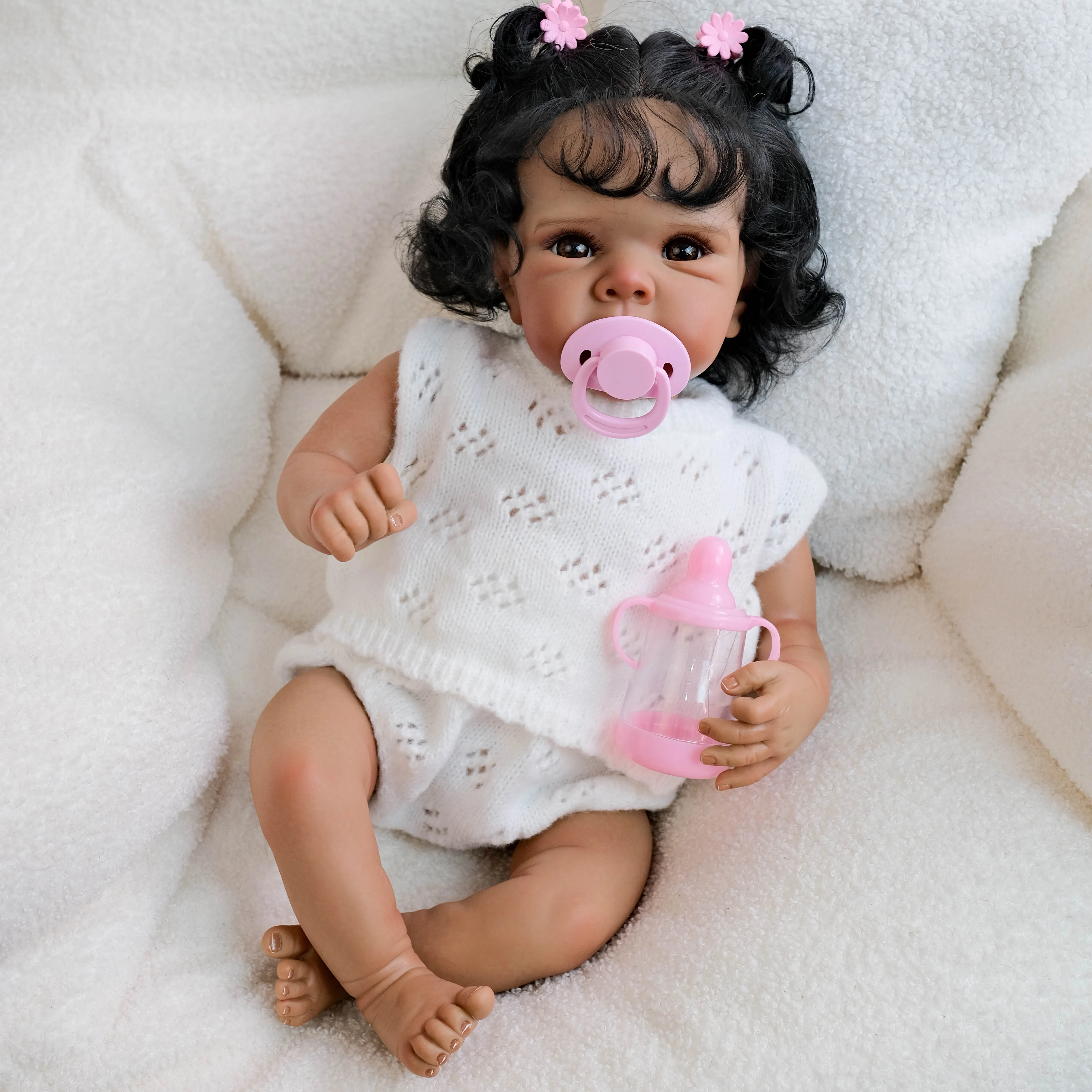 NPK 18-inch Dark Skin Bettie Reborn Baby Doll - Lifelike Soft Touch Newborn Cuddly Toy with 3D Painted Skin And Hand-Rooted Hair
NPK 18-inch Dark Skin Bettie Reborn Baby Doll - Lifelike Soft Touch Newborn Cuddly Toy with 3D Painted Skin And Hand-Rooted Hair