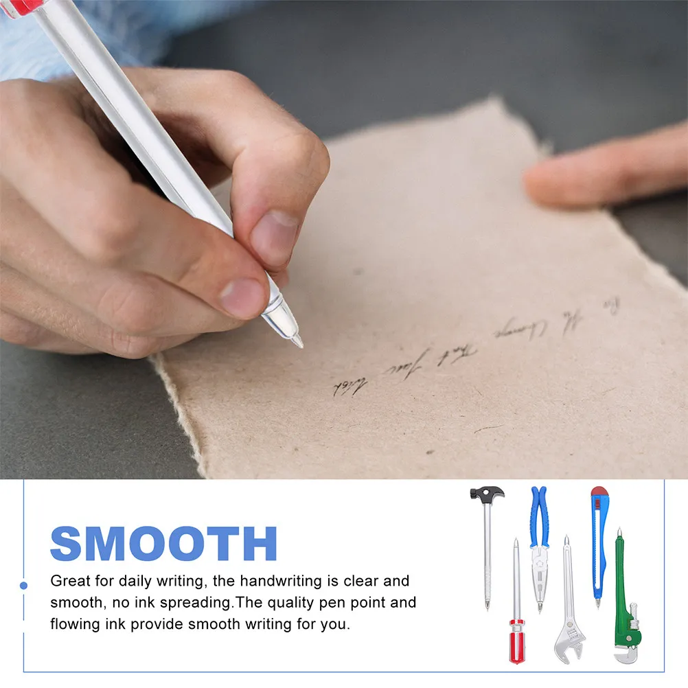 6Pcs Ballpoint Pens for Kids Creative Hardwares Tool Shape Writing Pens Smooth Ink for Students Ball-Point Pen
6Pcs Ballpoint Pens for Kids Creative Hardwares Tool Shape Writing Pens Smooth Ink for Students Ball-Point Pen