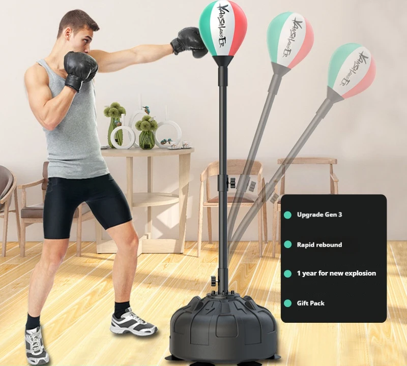 Тренажер для скоростного мяча, тренажерный зал, фитнес, бокс, скоростная сумка, регулируемая по высоте, отдельно стоящая боксерская груша, боксерская груша для рефлекса
Тренажер для скоростного мяча, тренажерный зал, фитнес, бокс, скоростная сумка, регулируемая по высоте, отдельно стоящая боксерская груша, боксерская груша для рефлекса