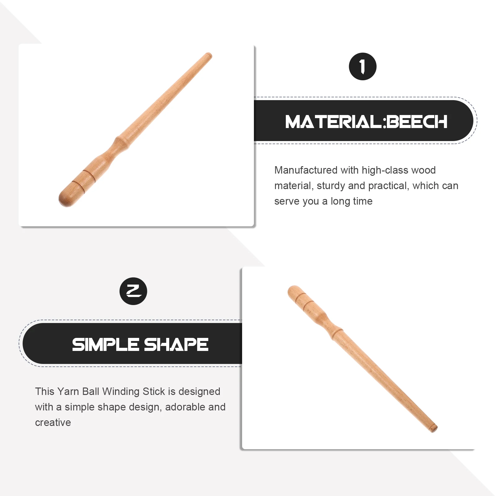 Wooden Rod Reusable Ball Winder For Home Rope Winder Sturdy Organizer Tool Stick Yarn Ball Making Rod Winding Stick For Wool
Wooden Rod Reusable Ball Winder For Home Rope Winder Sturdy Organizer Tool Stick Yarn Ball Making Rod Winding Stick For Wool