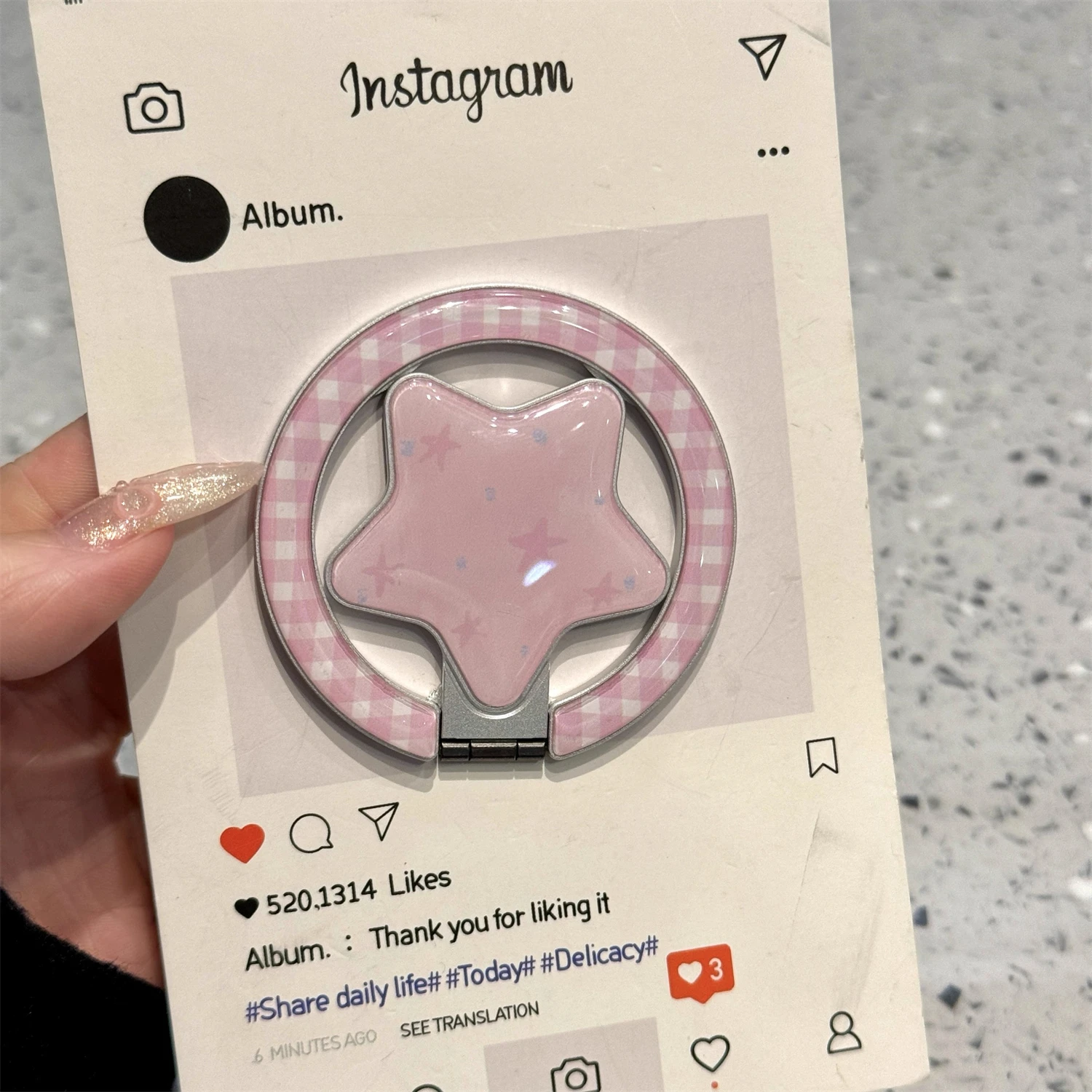 Розовая магнитная подставка с пятиконечной звездой для Magsafe Grip Tok Griptok, кронштейн, держатель для телефона, поддержка IPhone, Samsung, Pad Smart Tok 
Розовая магнитная подставка с пятиконечной звездой для Magsafe Grip Tok Griptok, кронштейн, держатель для телефона, поддержка IPhone, Samsung, Pad Smart Tok