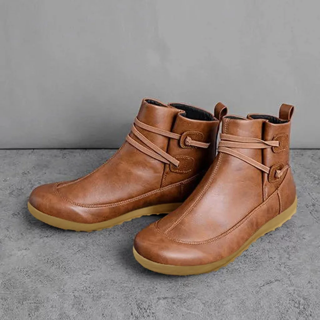 Women'S Vintage Casual Short Ankle Boots Men Flat Snow Boots Shoes Vintage Booties Fashion Women Short Boot British Style Leathe
Women'S Vintage Casual Short Ankle Boots Men Flat Snow Boots Shoes Vintage Booties Fashion Women Short Boot British Style Leathe