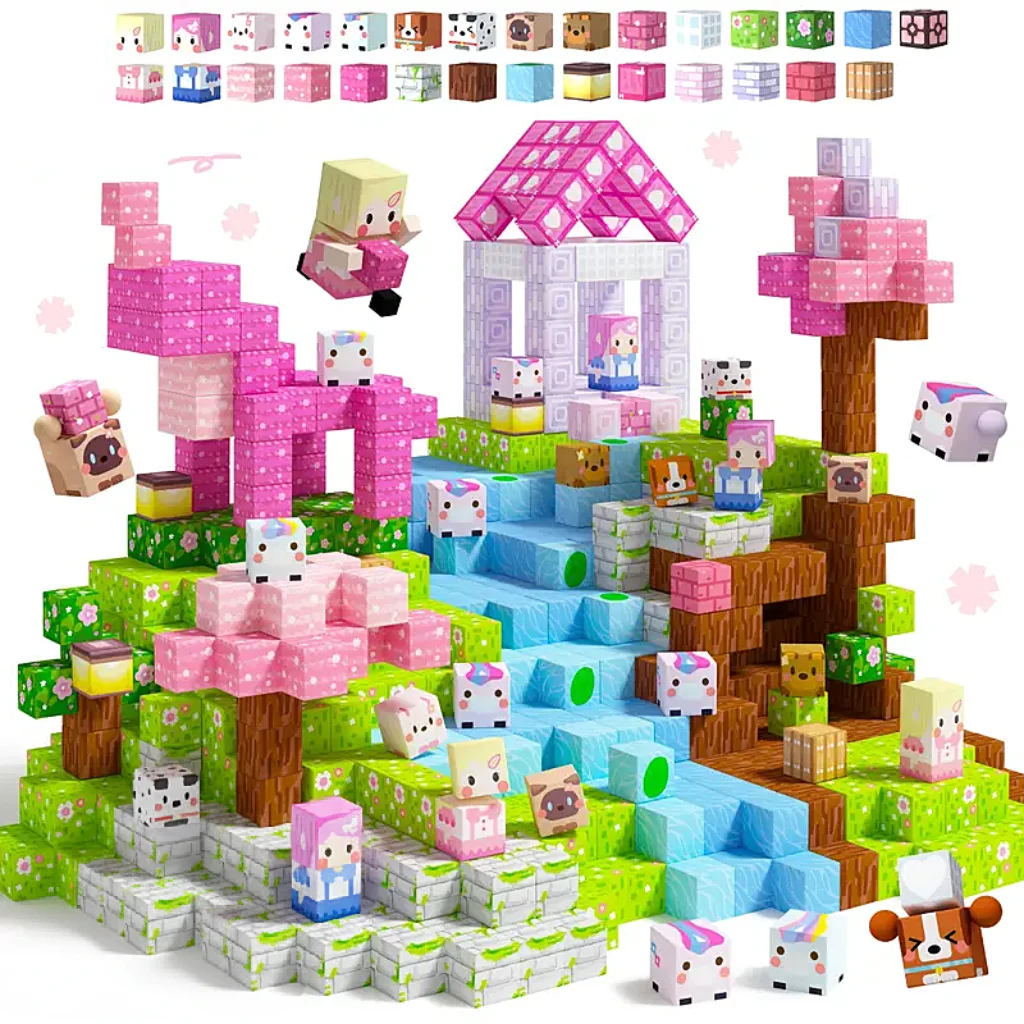 New Magnetic Building Blocks Mine World Magnetic Pink Blossom Castle Construction Brick Cube STEM Boy Girl Children Toy Set Gift
New Magnetic Building Blocks Mine World Magnetic Pink Blossom Castle Construction Brick Cube STEM Boy Girl Children Toy Set Gift