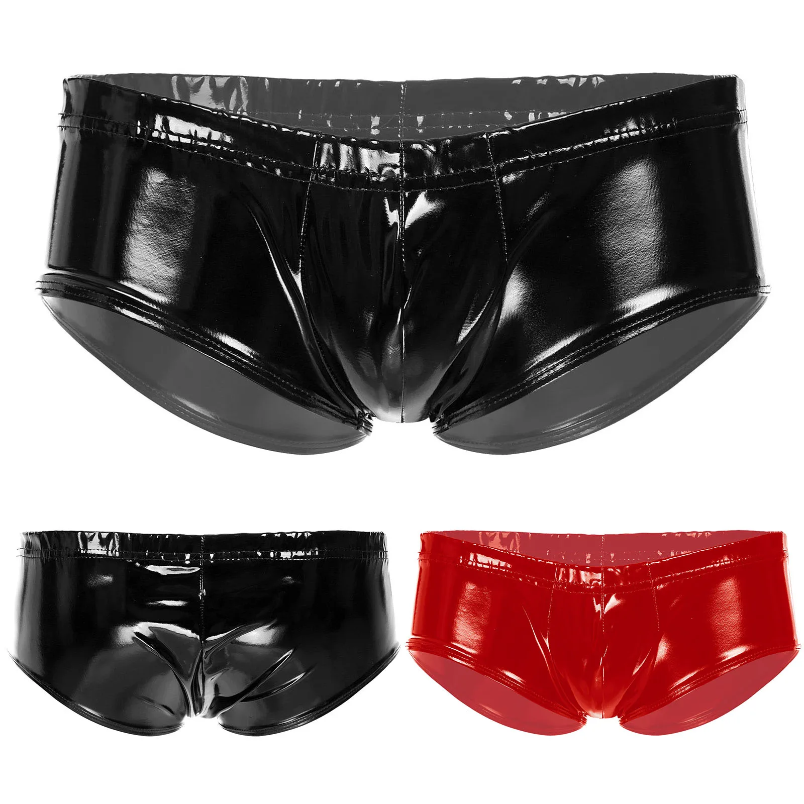 Mens Sissy Latex Low Rise Patent Leather Briefs Wet Look Elastic Waistband Erotic Underpants Underwear Panties
Mens Sissy Latex Low Rise Patent Leather Briefs Wet Look Elastic Waistband Erotic Underpants Underwear Panties