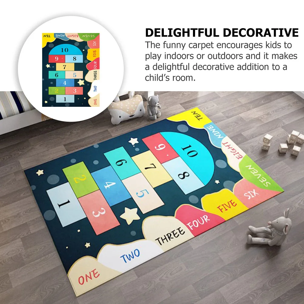 Hopscotch Floor Mat Polyester Kids Room Game Pad Anti Skid Bedroom Playroom Nursery Decorative Carpet
Hopscotch Floor Mat Polyester Kids Room Game Pad Anti Skid Bedroom Playroom Nursery Decorative Carpet
