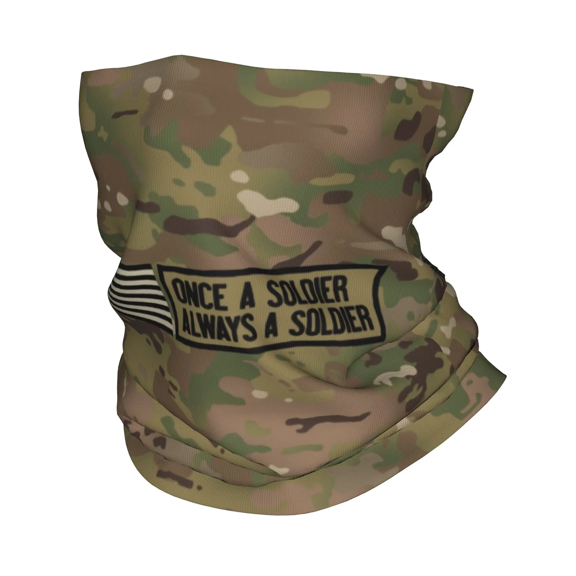 Custom Once a Soldier Always A Soldier Neck Gaiter Men Women UV Protection Winter Camo Camouflage Army Bandana Scarf for Ski
Custom Once a Soldier Always A Soldier Neck Gaiter Men Women UV Protection Winter Camo Camouflage Army Bandana Scarf for Ski