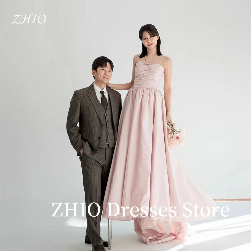 ZHIO Elegant Pink Wedding Party Dress Pleat Strapless Draped Sweep Train Korea Photo Shoot Bridal Reception Gown Customized
ZHIO Elegant Pink Wedding Party Dress Pleat Strapless Draped Sweep Train Korea Photo Shoot Bridal Reception Gown Customized