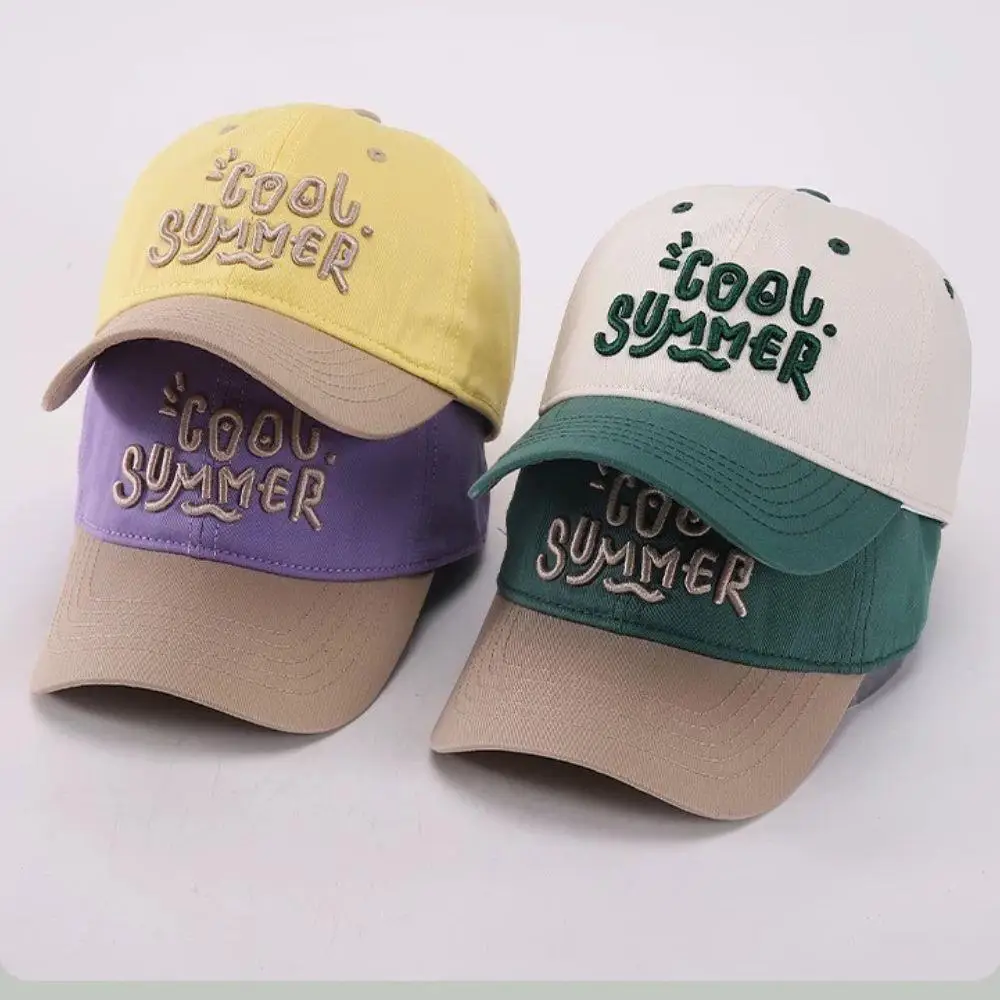Summer Baby Kids Baseball Cap Contrasting Color Adjustable Sun Hat For Boy Girl Letter Embroidery Infant Baby Duckbill Hats New
Summer Baby Kids Baseball Cap Contrasting Color Adjustable Sun Hat For Boy Girl Letter Embroidery Infant Baby Duckbill Hats New