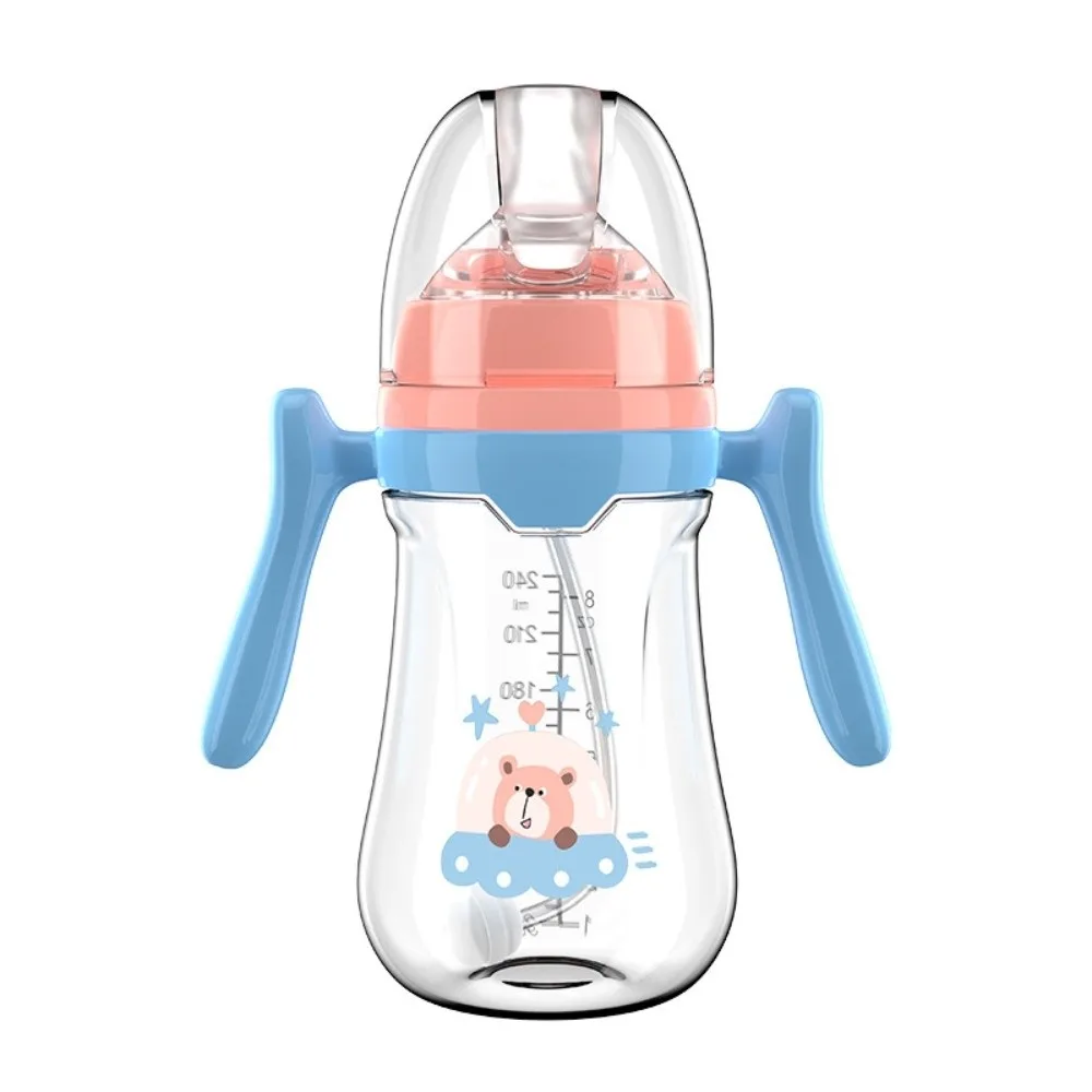 180ML/240ML Baby Bottle Portable with Handle Water Cup Anti Falling Anti Bloating Silicone Straw Bottle Baby Feeding Supply
180ML/240ML Baby Bottle Portable with Handle Water Cup Anti Falling Anti Bloating Silicone Straw Bottle Baby Feeding Supply