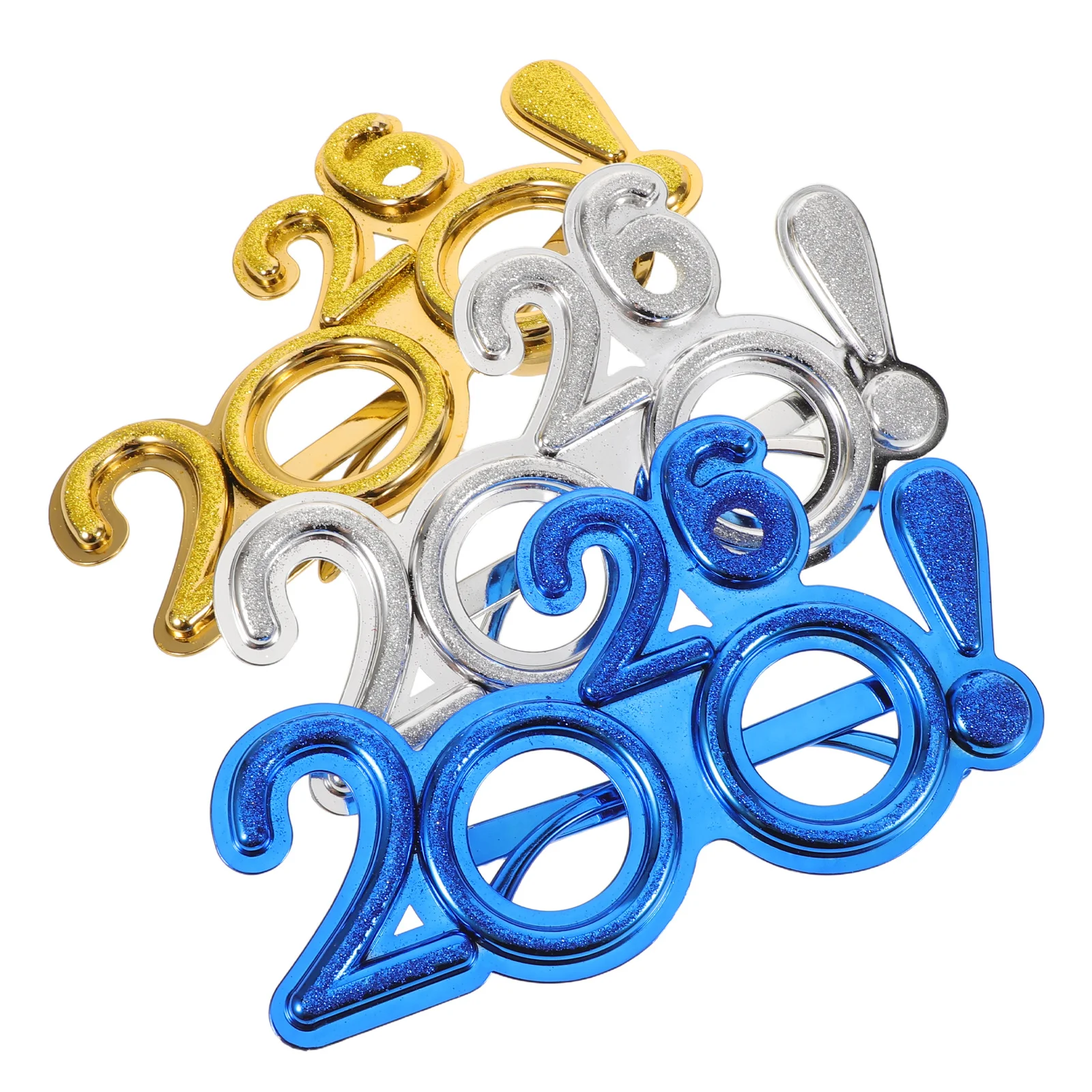 3Pcs 2026 New Year Glasses Sparkly Lightweight Plastic Eyeglasses for Party Favors Holiday Events
3Pcs 2026 New Year Glasses Sparkly Lightweight Plastic Eyeglasses for Party Favors Holiday Events
