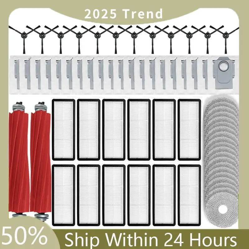 A75X Top For Roborock Qrevo S, Qrevo Pro, Qrevo Maxv, Qrevo Plus Vacuum Cleaner Main Side Brush Hepa Filter Mop Cloth Dust Bags
A75X Top For Roborock Qrevo S, Qrevo Pro, Qrevo Maxv, Qrevo Plus Vacuum Cleaner Main Side Brush Hepa Filter Mop Cloth Dust Bags
