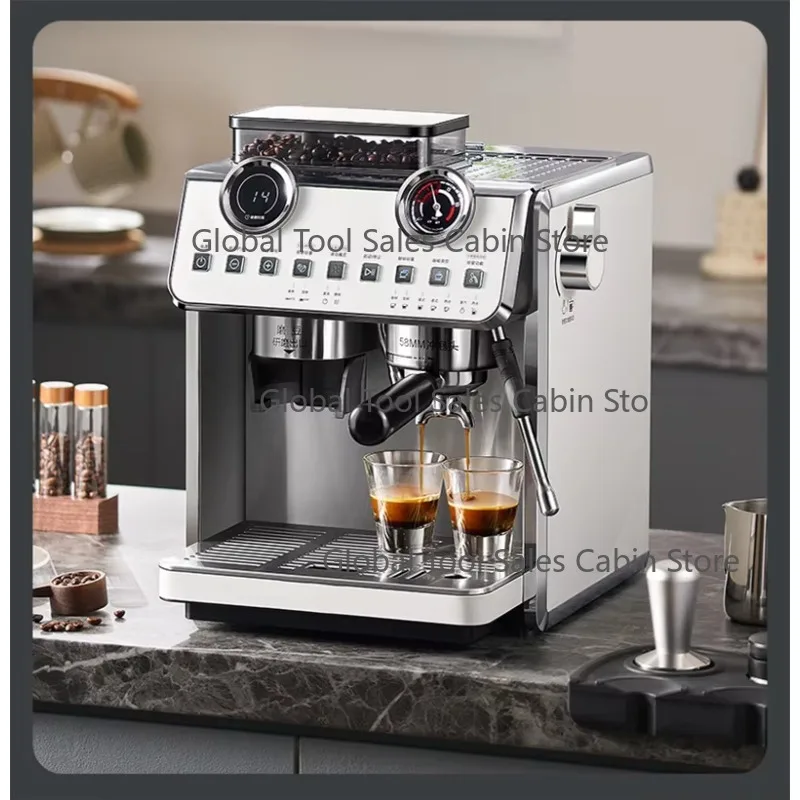 2200W Double Boiler Electric Espresso Machine 20bar Multi-Functional Bean Grinding Stainless Steel Housing
2200W Double Boiler Electric Espresso Machine 20bar Multi-Functional Bean Grinding Stainless Steel Housing