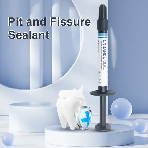 Sellador de fisuras y fosas de curado ligero dental para formación de caries en caries y colegas de dientes