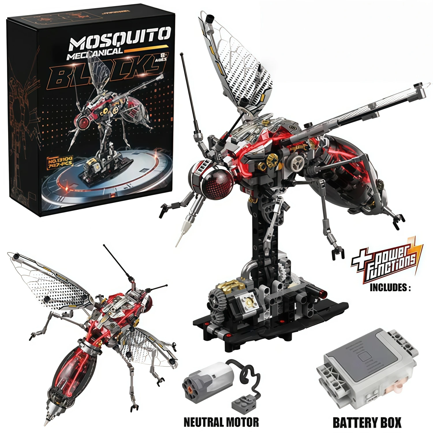 747PCS Mechanical Mosquito Building Blocks Model, Tech Style Assembly Ornament, Creative Desk Decor for Collectors
747PCS Mechanical Mosquito Building Blocks Model, Tech Style Assembly Ornament, Creative Desk Decor for Collectors