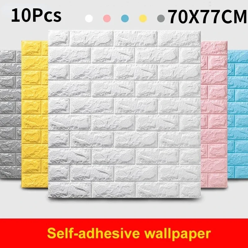 10Pcs 3D Self Adhesive Panel Wall Stickers Living Room Brick Wallpaper for Kids Room Bedroom Living Room Background Luxury Decor
10Pcs 3D Self Adhesive Panel Wall Stickers Living Room Brick Wallpaper for Kids Room Bedroom Living Room Background Luxury Decor
