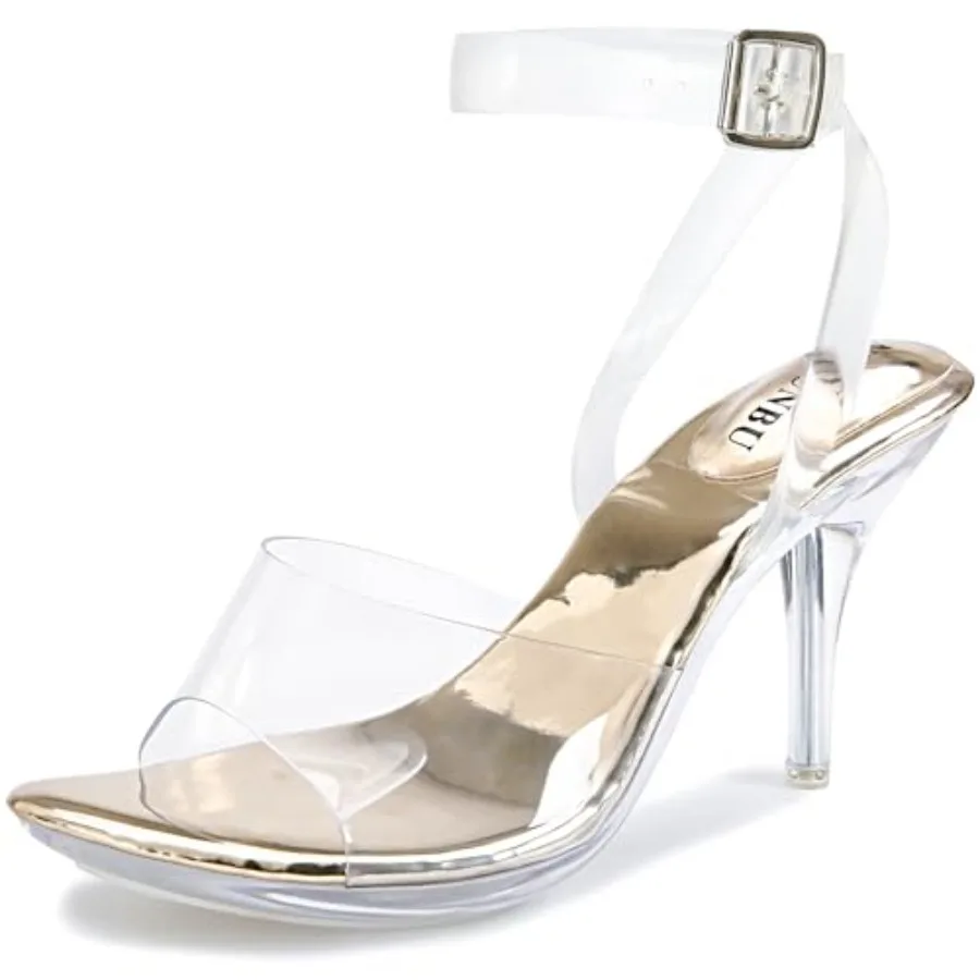 NBUUNBU Clear Heels For Women Transparent Strappy Platform Sandals Ankle Strap High kitten Heel Sexy Slingback Stiletto Comfort
NBUUNBU Clear Heels For Women Transparent Strappy Platform Sandals Ankle Strap High kitten Heel Sexy Slingback Stiletto Comfort