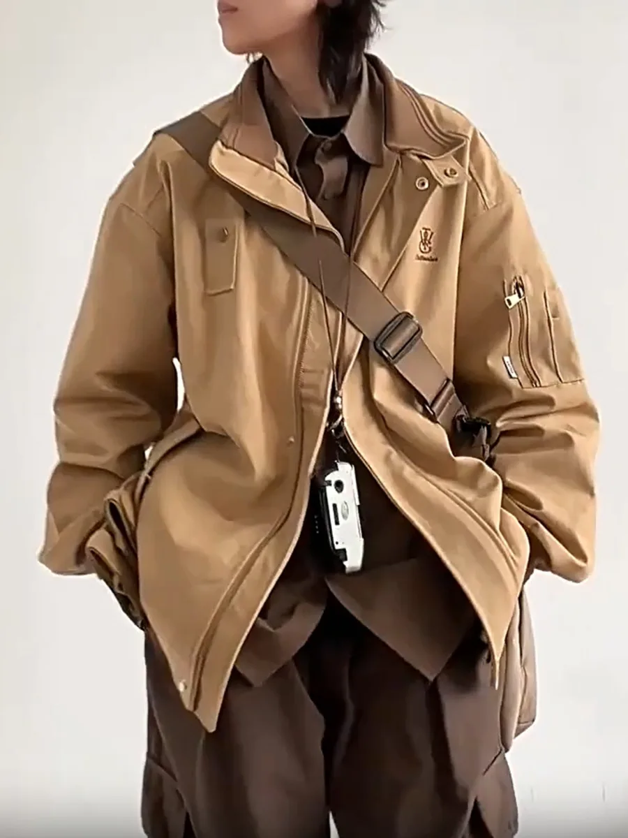 Vintage Cargo Jacket Japanese Style for Men Women Harajuku Fashion Oversize Casual Embroidery Racer Spring Fall Coats Outerwear
Vintage Cargo Jacket Japanese Style for Men Women Harajuku Fashion Oversize Casual Embroidery Racer Spring Fall Coats Outerwear
