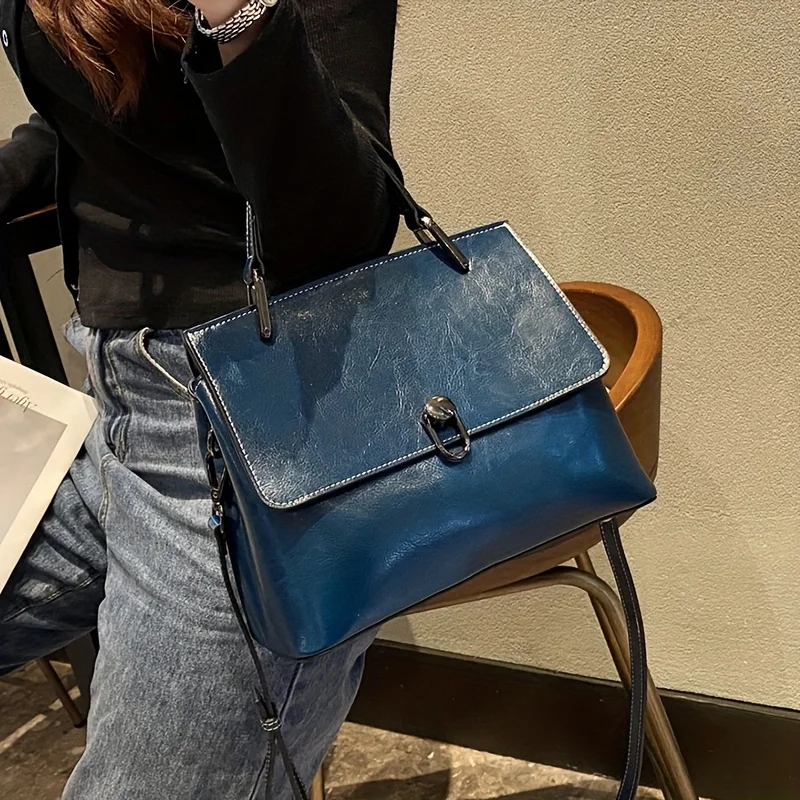 Women's fashion shoulder bag, leather leather satchel, soft briefcase, classic handbag
Women's fashion shoulder bag, leather leather satchel, soft briefcase, classic handbag