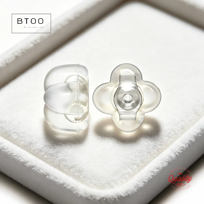 Bulk 925 Sterling Silver Four Leaf Clover Shaped Silicone Earring Backs Stopper for DIY Jewelry Wholesale
Bulk 925 Sterling Silver Four Leaf Clover Shaped Silicone Earring Backs Stopper for DIY Jewelry Wholesale