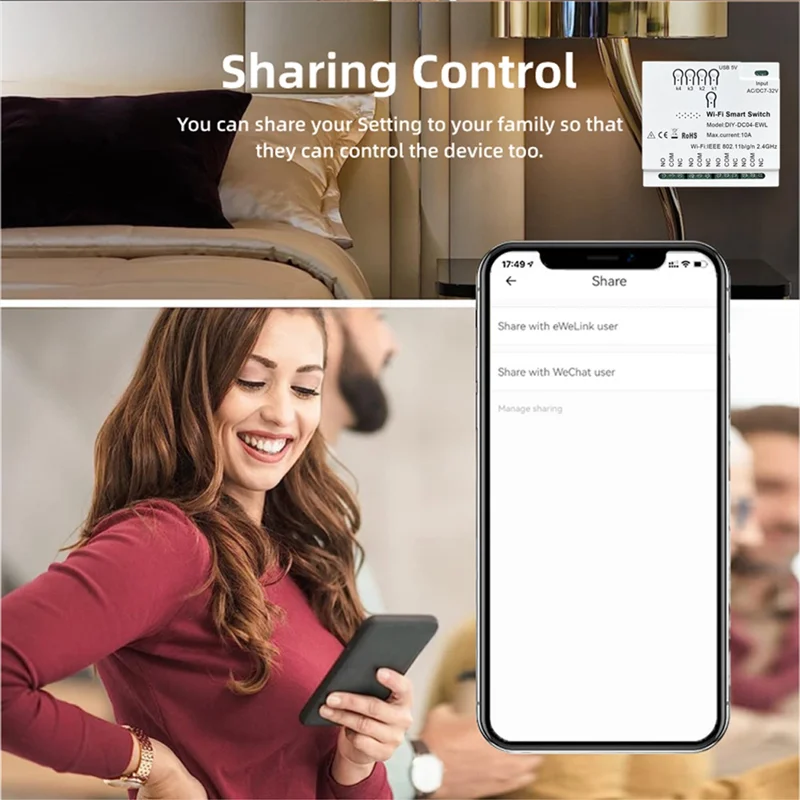 ABDX-4CH EWeLink Wi-Fi умный переключатель 85-265 В USB 5 В 2,4G Wi-Fi Smartlife модуль домашней автоматизации для IFTT Alexa Google
ABDX-4CH EWeLink Wi-Fi умный переключатель 85-265 В USB 5 В 2,4G Wi-Fi Smartlife модуль домашней автоматизации для IFTT Alexa Google
