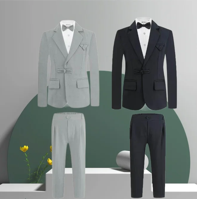 Chinese Style Boys Spring 4Pieces/Set Jacket Vest Pants Bowtie Photography Suit Kids Wedding Dress Children Ceremony Costume
Chinese Style Boys Spring 4Pieces/Set Jacket Vest Pants Bowtie Photography Suit Kids Wedding Dress Children Ceremony Costume