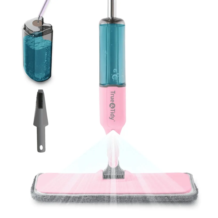 Spray Mop with 15 Inch 360 Swivel Mop Head Refillable Cleaner Bottle and Reusable Microfiber Pad Pink
Spray Mop with 15 Inch 360 Swivel Mop Head Refillable Cleaner Bottle and Reusable Microfiber Pad Pink