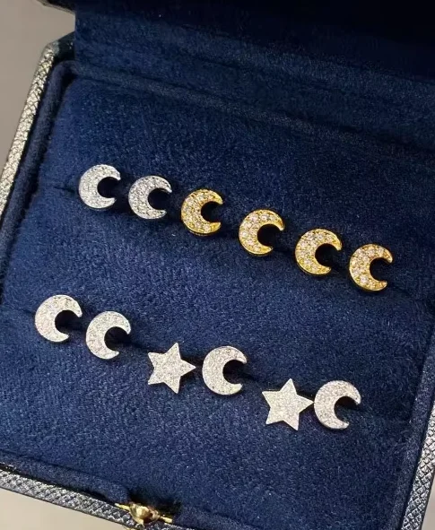 Luxury 18K Solid Gold Natural Diamond Star Moon Ear Stud AB Style Real Diamond Tiny Earrings Unisex Permanent Timeless Jewelry
Luxury 18K Solid Gold Natural Diamond Star Moon Ear Stud AB Style Real Diamond Tiny Earrings Unisex Permanent Timeless Jewelry