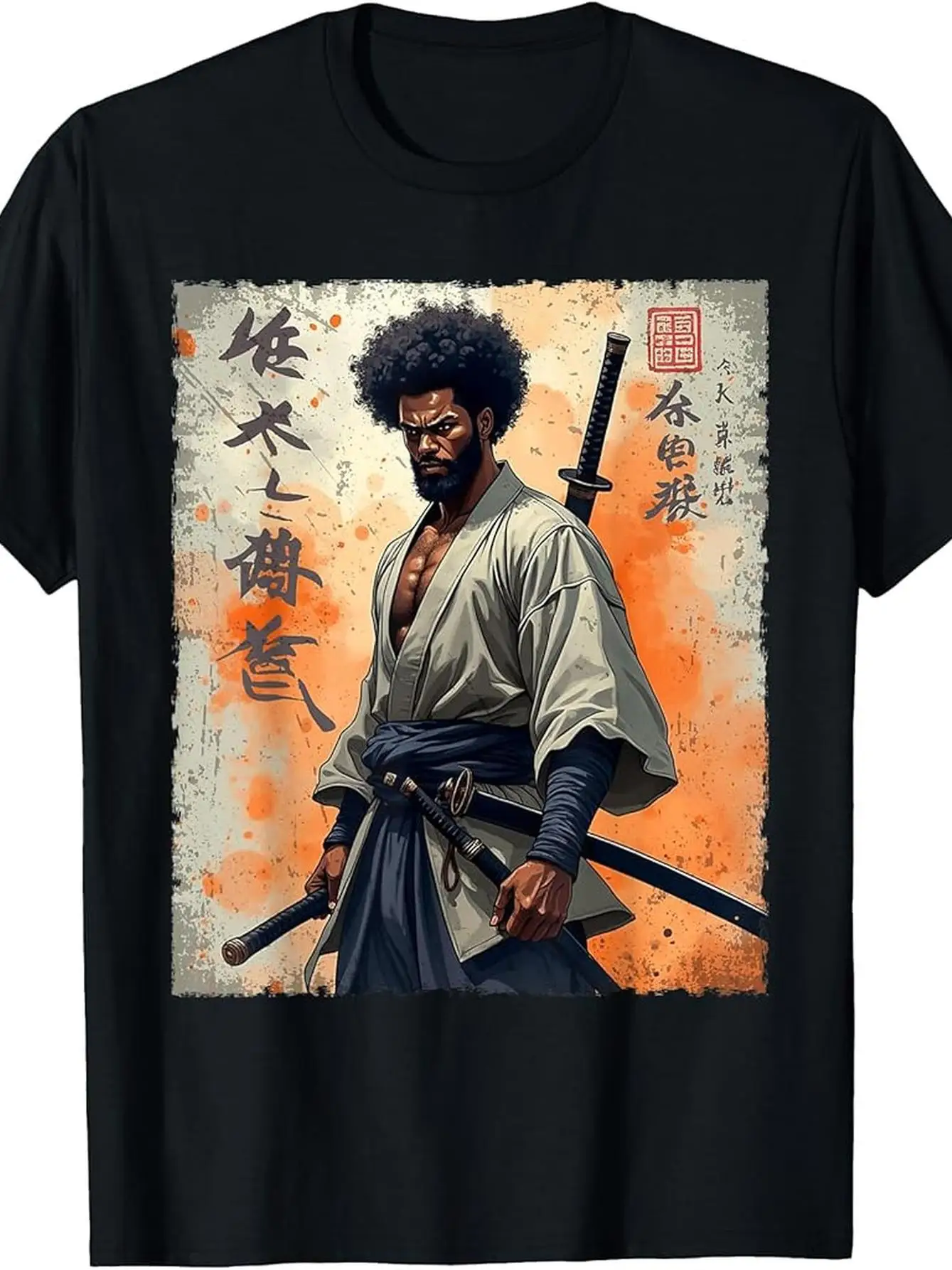 100% Made in USA 220g Vintage African Samurai Afro American Bushido Warrior Katana T-Shirt
100% Made in USA 220g Vintage African Samurai Afro American Bushido Warrior Katana T-Shirt