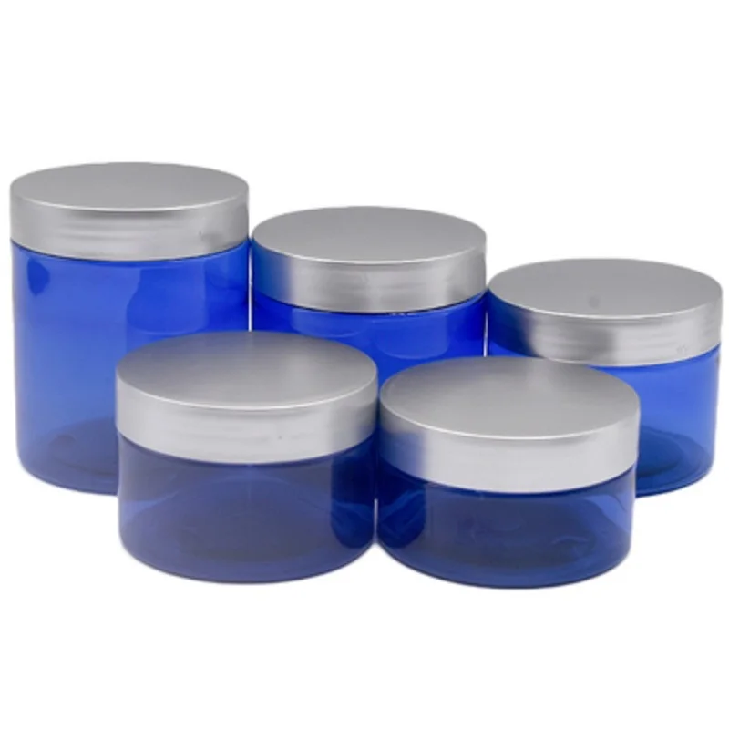 20Pcs Refillable Bottle Empty Packaging Blue Clear Silver Lid With White Pad 100G 120G 150G 200G 250G Plastic Jar Containers
20Pcs Refillable Bottle Empty Packaging Blue Clear Silver Lid With White Pad 100G 120G 150G 200G 250G Plastic Jar Containers