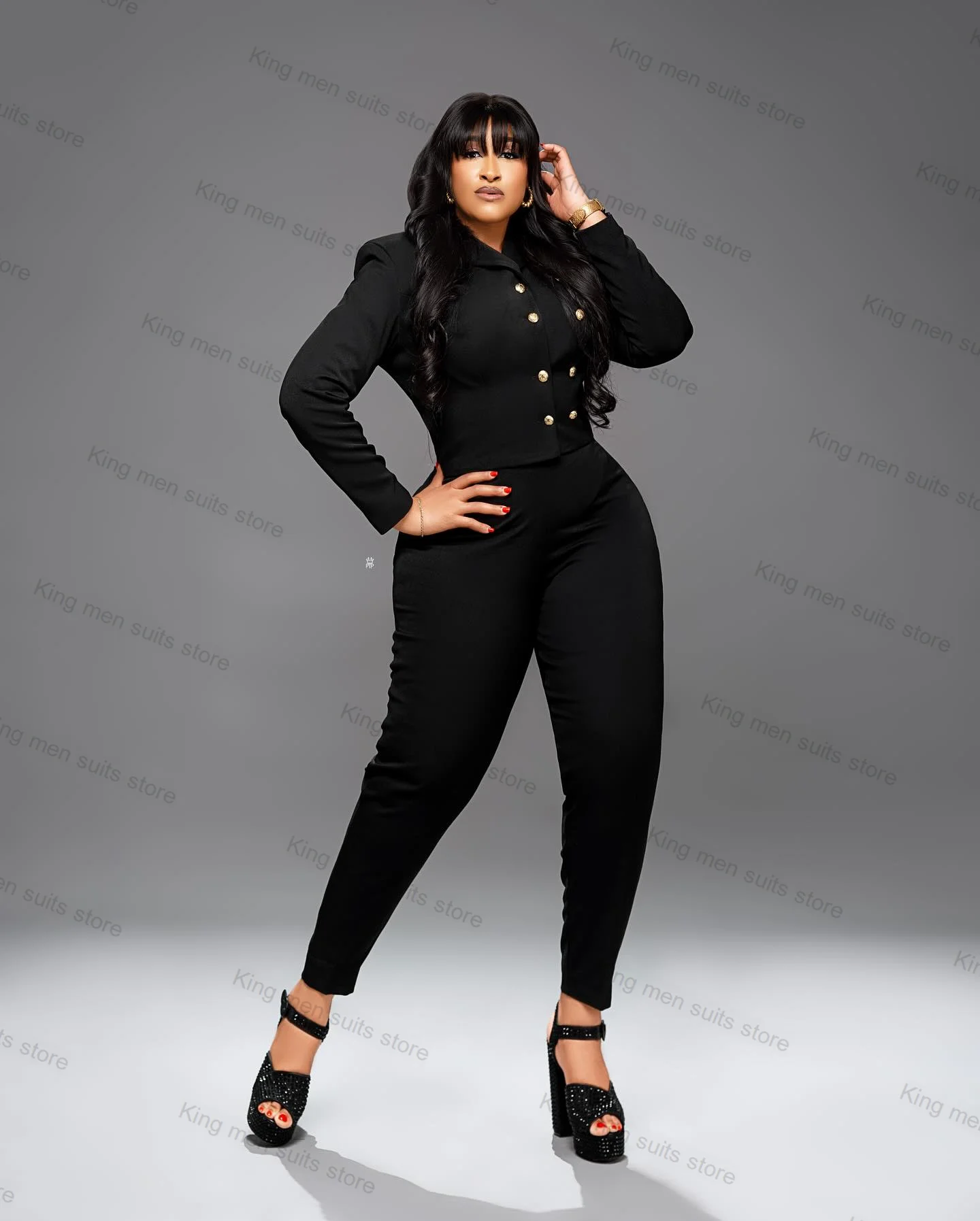 Black Women Suit Pants Set 2 Piece Short Blazer+Trousers Customized Formal Office Lady Wedding Tuxedos Jacket Coat Prom Dress
Black Women Suit Pants Set 2 Piece Short Blazer+Trousers Customized Formal Office Lady Wedding Tuxedos Jacket Coat Prom Dress
