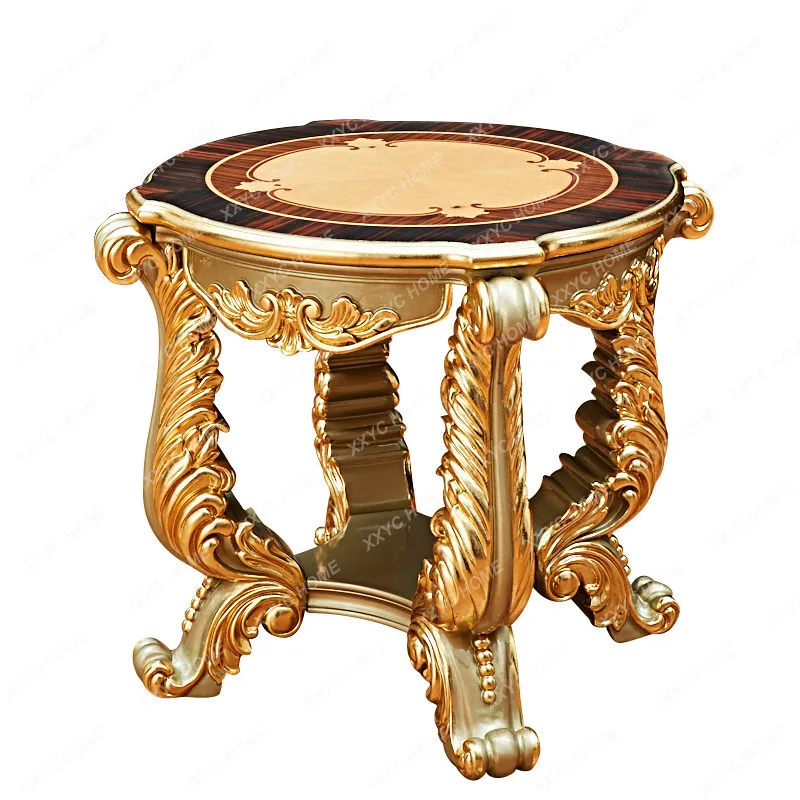All solid wood carved champagne gold sofa side table round square table villa high-end tea table painted gold and silver edge ta
All solid wood carved champagne gold sofa side table round square table villa high-end tea table painted gold and silver edge ta