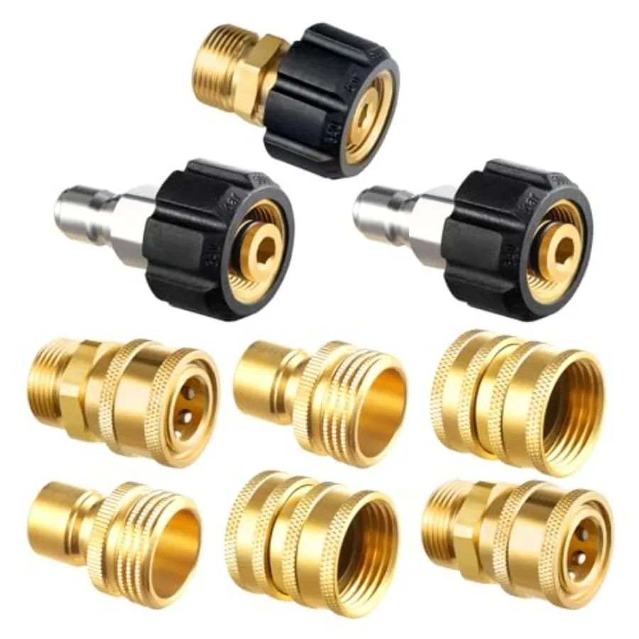 Twinkle Star Pressure Washer Adapter Set Quick Disconnect Kit M22 14 mm Quick Connect Swivel to 3/8'' Quick Connect Fittings 3/
Twinkle Star Pressure Washer Adapter Set Quick Disconnect Kit M22 14 mm Quick Connect Swivel to 3/8'' Quick Connect Fittings 3/