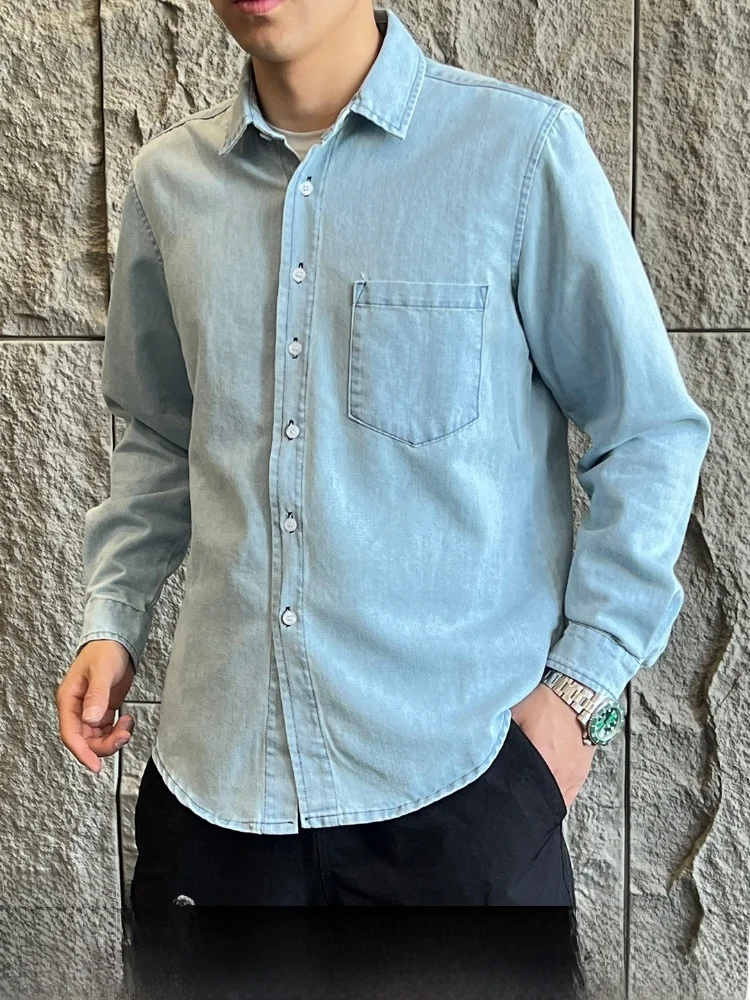 Washed Cotton Long Sleeve Shirt Men's Fitting Room New Spring Autumn Fashionable Button up Standard Fit Pure Color Retro Style
Washed Cotton Long Sleeve Shirt Men's Fitting Room New Spring Autumn Fashionable Button up Standard Fit Pure Color Retro Style