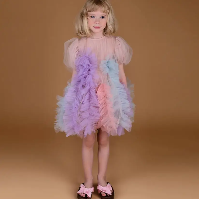 2023 Summer New Mesh Dress Baby Girl Short Sleeve Princess Dress Kids Patchwork Multicolour Birthday Party Dress Vestidos Wz1205
2023 Summer New Mesh Dress Baby Girl Short Sleeve Princess Dress Kids Patchwork Multicolour Birthday Party Dress Vestidos Wz1205