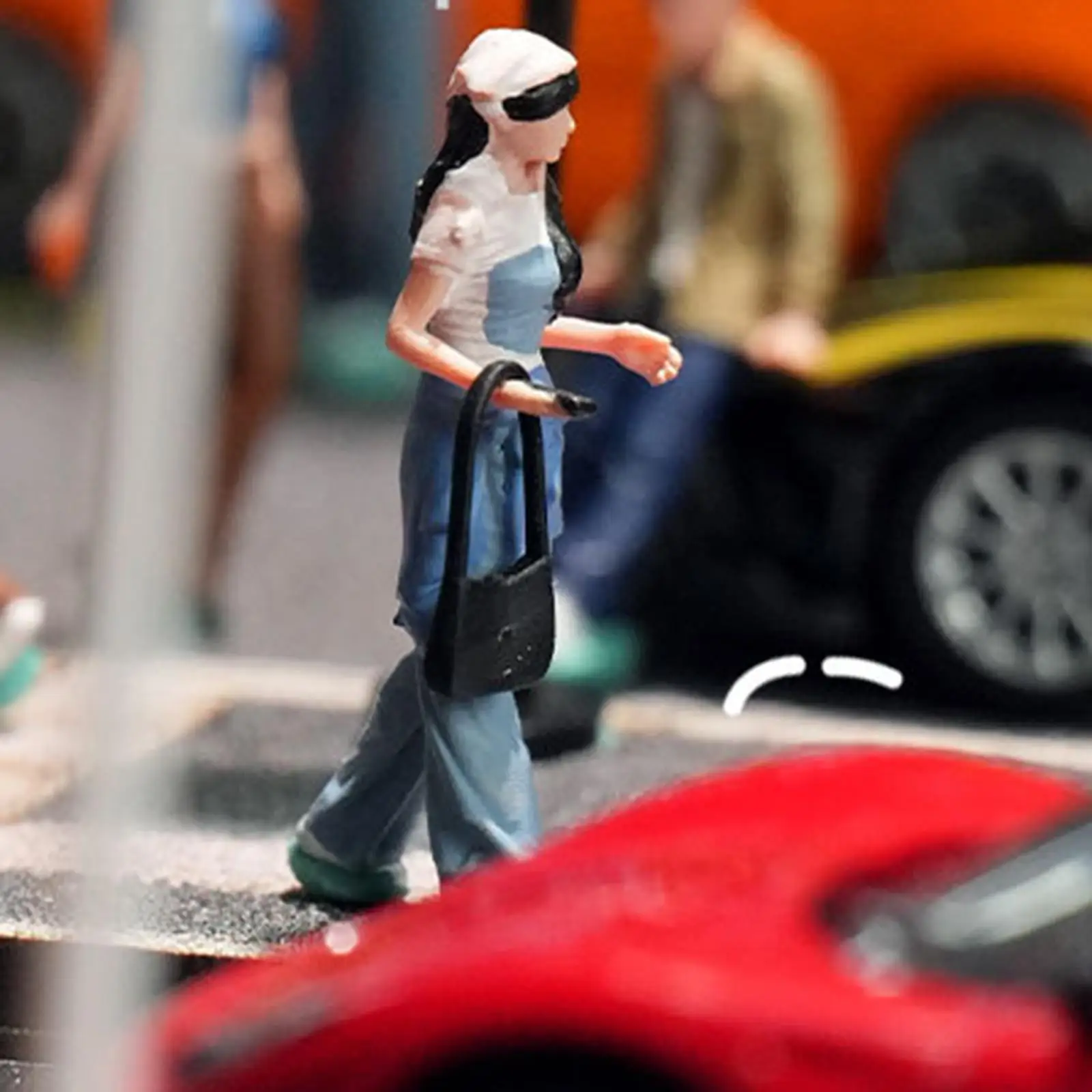 1/64 Scale Walking Girl Model Photo Prop, Stimulated with Cap Mini Long Hair Figure for Micro Landscape DIY Scene Sand Table
1/64 Scale Walking Girl Model Photo Prop, Stimulated with Cap Mini Long Hair Figure for Micro Landscape DIY Scene Sand Table