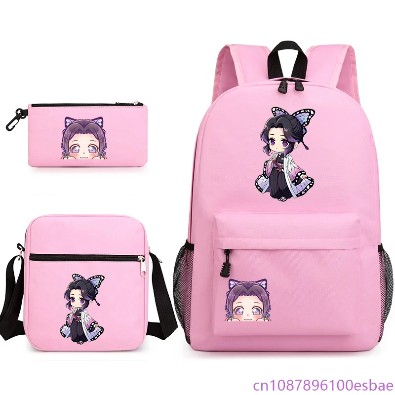 Girls Cute Three Piece Backpack Anime Kochou Shinobu Rucksack Shoulder Bag Pencil Bag School High Quality School Bag
Girls Cute Three Piece Backpack Anime Kochou Shinobu Rucksack Shoulder Bag Pencil Bag School High Quality School Bag