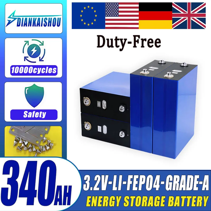 A-Grade 3.2V Lifepo4 340AH Battery 3C High Power DIY 12V 24V 48V EV RV Solar Energy Storage Rechargeable Battery Tax Free
A-Grade 3.2V Lifepo4 340AH Battery 3C High Power DIY 12V 24V 48V EV RV Solar Energy Storage Rechargeable Battery Tax Free