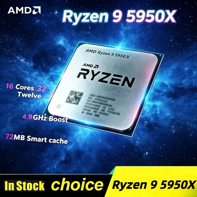 Vermeer Zen3 AMD Ryzen9 5950X 5000 Series 16-Core 3.4GHz AM4 105W Loose CPU Without Original Cooler Pack
Vermeer Zen3 AMD Ryzen9 5950X 5000 Series 16-Core 3.4GHz AM4 105W Loose CPU Without Original Cooler Pack