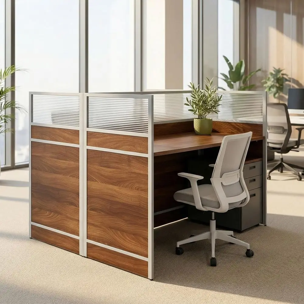4-Person Collaborative Office Desks with Soundproof Partitions and Cable Management for Home or Call Center Use
4-Person Collaborative Office Desks with Soundproof Partitions and Cable Management for Home or Call Center Use