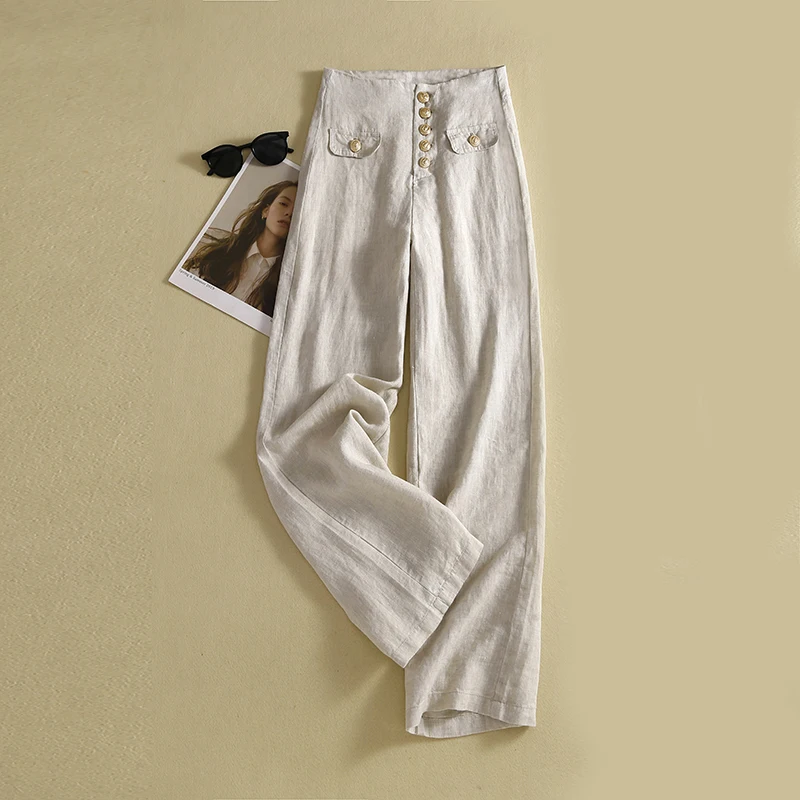 Summer Loose Casual Straight Bloomers Women'S Cotton Linen Wide Leg Pants Fashion Harajuku Cotton Linen Oversized Trousers C12
Summer Loose Casual Straight Bloomers Women'S Cotton Linen Wide Leg Pants Fashion Harajuku Cotton Linen Oversized Trousers C12
