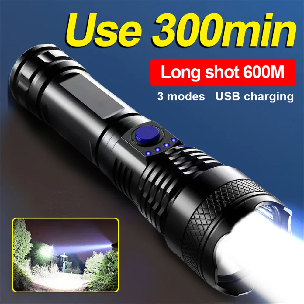 USB 300 Minute Chargeable Flashlight Strong Light 3 Modes Hand Lamp 18650 Battery Torch Waterproof Camping Hiking Night Patrol
USB 300 Minute Chargeable Flashlight Strong Light 3 Modes Hand Lamp 18650 Battery Torch Waterproof Camping Hiking Night Patrol