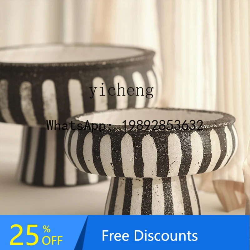 X1Ceramic High-Foot Fruit Plate Wabi-Sabi Style Ornament Homestay Decoration Living Room Fruit Plate
X1Ceramic High-Foot Fruit Plate Wabi-Sabi Style Ornament Homestay Decoration Living Room Fruit Plate